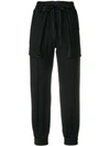 ANDREA YA'AQOV ANDREA YA'AQOV SKINNY POCKET PANTS - BLACK