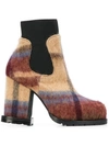 SACAI CHECK ANKLE BOOTS