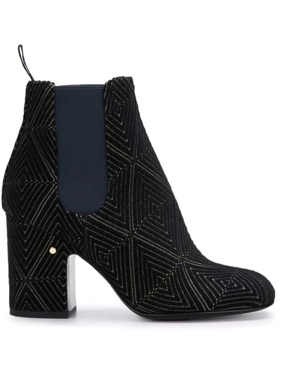 Laurence Dacade Patterned Ankle Boots In Blue