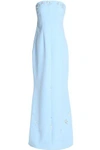 SAFIYAA WOMAN EMBELLISHED FLUTED CREPE GOWN LIGHT BLUE,AU 3024088873136040