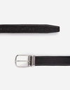 Dolce & Gabbana Smooth Leather Belt In Black In Black