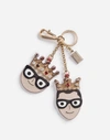 DOLCE & GABBANA KEYCHAIN WITH A CHARM OF THE DESIGNERS,BP0969AI6708H708