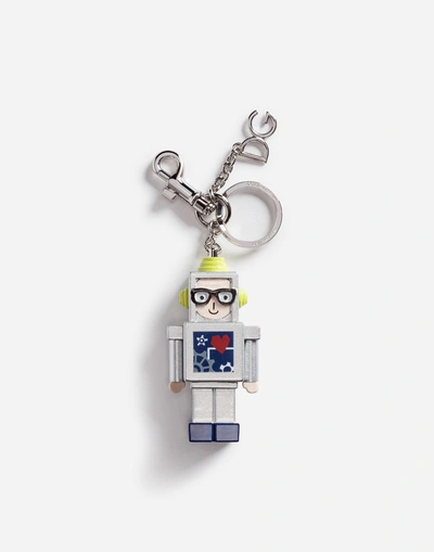 Dolce & Gabbana Keychain With A Charm Of The Designers In Multicolor