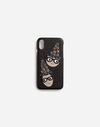 DOLCE & GABBANA LEATHER IPHONE X COVER WITH PATCH,BI2409AU79280999