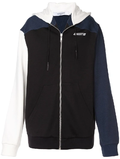 Givenchy Hooded Cotton Track Jacket In Black