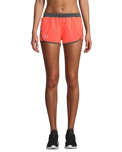 Under Armour Fly By Running Shorts In Orange
