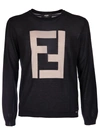 FENDI LOGO PULLOVER IN BLACK,10683869