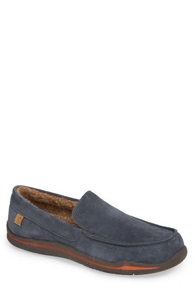 Acorn Ellsworth Moc Toe Slipper In Mineral Blue