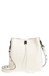 REBECCA MINKOFF DARREN DEERSKIN LEATHER SHOULDER BAG - WHITE,HS18EDND28