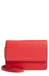 Michael Michael Kors Large Daniela Leather Crossbody Bag - Red In Bright Red