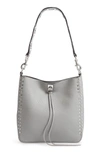 Rebecca Minkoff Small Darren Deerskin Leather Feed Bag - Grey In Grey