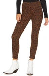 Sanctuary Social Affair Corduroy Skinny Jeans In Leopard In Leopard