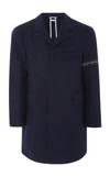 THOM BROWNE CLASSIC WOOL-BLEND CHESTERFIELD COAT,MOU537A-03571