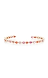 SHE BEE 14K GOLD, CORAL, RUBY, AND SAPPHIRE BANGLE,679972