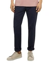 Ted Baker Rectangular Slim Fit Textured Trousers In Navy