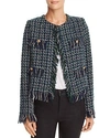 JOA FRINGED TWEED JACKET,BC7449