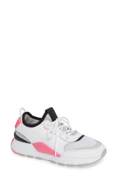 Puma Women's Evolution Rs-0 Sound Casual Shoes, White In  White- White-pink