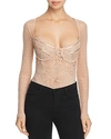 Bardot Farrah Lace & Mesh Bodysuit In Nude