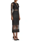 ALEXIS Elize Lace Mesh Sheath Dress