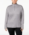 Nike Element Long Sleeve Running Top In Gunsmoke/grey/htr