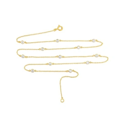 Auree Jewellery Sofia 18ct Yellow Gold Vermeil & Cubic Zirconia 18" Necklace