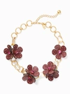 KATE SPADE BLOOMING BLING LEATHER STATEMENT NECKLACE,098686708785
