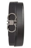 FERRAGAMO GANCIO REVERSIBLE CALFSKIN LEATHER BELT,0694531