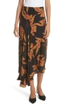 A.L.C LEV PRINT SILK MIDI SKIRT,3SKRT00112