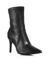 CHARLES DAVID WOMEN'S LAURENT STRETCH LEATHER POINTED TOE BOOTIES,2C18F082
