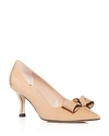 STUART WEITZMAN WOMEN'S BELLE POINTE PATENT LEATHER KITTEN-HEEL PUMPS,BELLPOIN