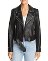 PISTOLA TRACY STUDDED CROPPED FAUX LEATHER MOTO JACKET,P5995TPU-BSQ