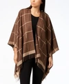 EILEEN FISHER BABY ALPACA PRINTED PONCHO, REGULAR & PLUS