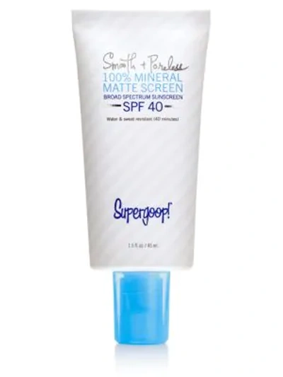 Supergoop Smooth + Poreless 100% Mineral Matte Sunscreen Spf 40, 1.5 Oz./ 45 ml
