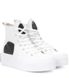 MCQ BY ALEXANDER MCQUEEN HIGH-TOP CANVAS SNEAKERS,P00318010
