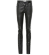 Saint Laurent Skinny Leather Trousers In Black