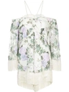 ALICE MCCALL ALICE MCCALL LE FLEUR FLORAL-PRINT PLAYSUIT - WHITE