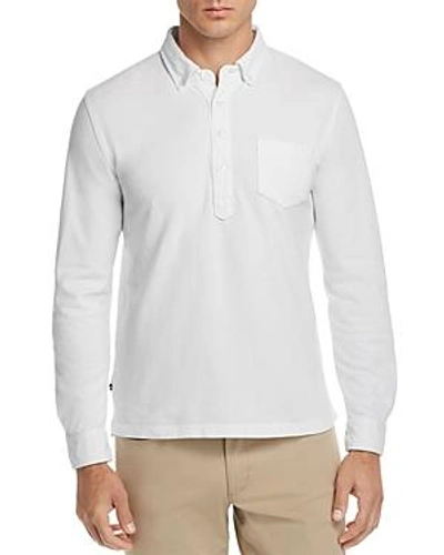 Oobe Charleston Long-sleeve Button-down Polo Shirt In White