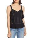 1.STATE CONTRAST-STITCHED RUFFLE CAMISOLE,8158029