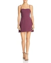 French Connection Whisper Light Sweetheart Minidress In Plum Noir