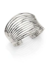 John Hardy Bamboo Sterling Silver Wide Cuff Bracelet In Silver