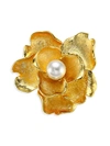 KENNETH JAY LANE Faux-Pearl Flower Brooch,0400099182339