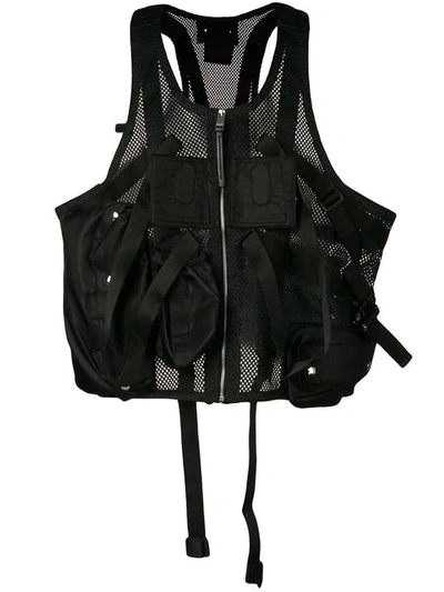 Alyx Multi-strap Mesh Vest In Black