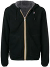 K-WAY K-WAY SHORT HOODED JACKET - BLACK