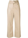 PATRIZIA PEPE cropped faux leather trousers