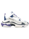 Balenciaga Triple S Logo-embroidered Leather, Nubuck And Mesh Sneakers In White