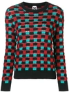 M MISSONI M MISSONI WAVE EFFECT KNITTED SWEATER - RED