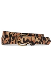 FRAME LEOPARD-PRINT CALF HAIR BELT