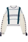 CARVEN CABLE-KNIT WOOL AND ALPACA-BLEND SWEATER