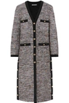 ALESSANDRA RICH BUTTON-EMBELLISHED BOULCÉ-TWEED CARDIGAN