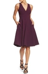 DRESS THE POPULATION Catalina Fit & Flare Dress,1564-3053
